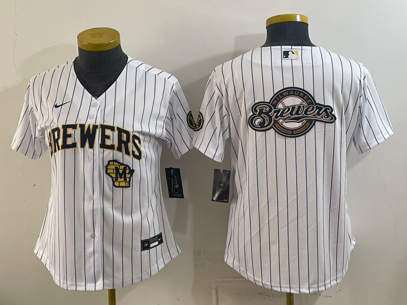 Youth 2026 Milwaukee Brewers blank white Game Nike MLB Jersey 0823007